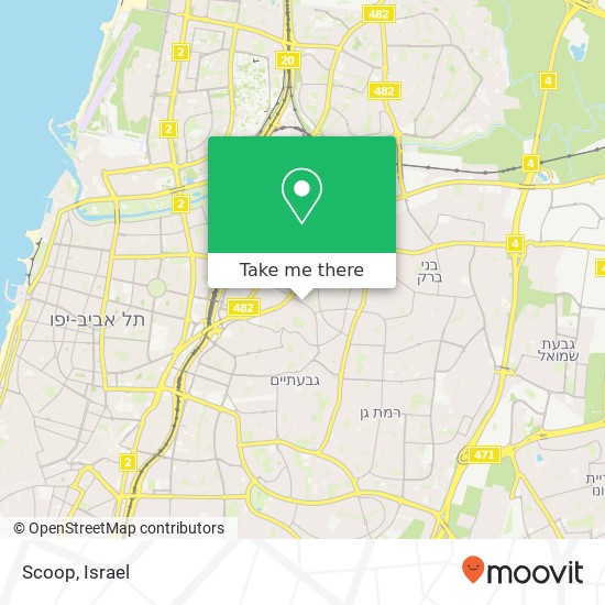 Карта Scoop, ביאליק 64 רמת גן, תל אביב, 52441
