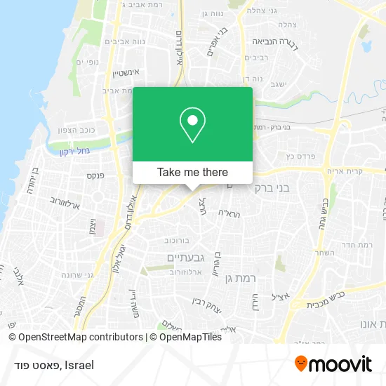 Карта פאסט פוד