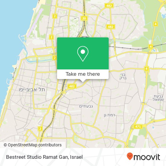Bestreet Studio Ramat Gan, ביאליק 83 תל בנימין, רמת גן, 52513 map