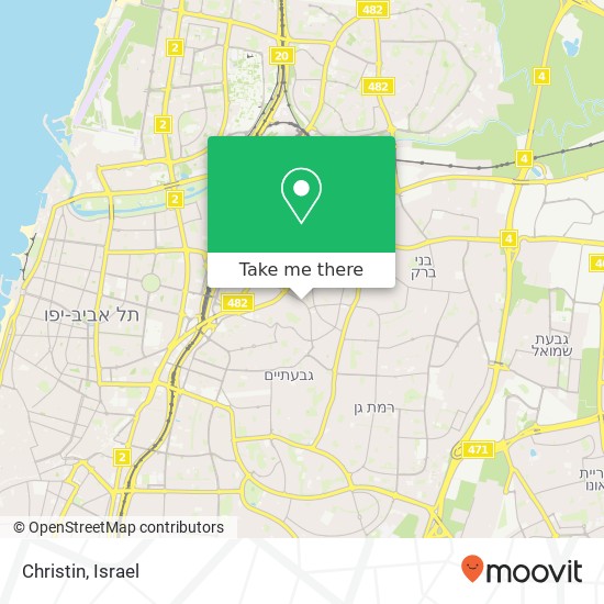Карта Christin, ביאליק רמת גן, תל אביב, 52461