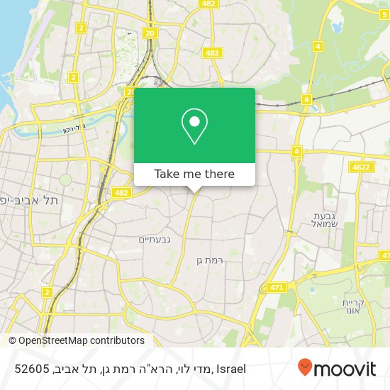 מדי לוי, הרא"ה רמת גן, תל אביב, 52605 map