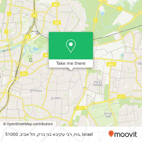 בויז, רבי עקיבא בני ברק, תל אביב, 51000 map