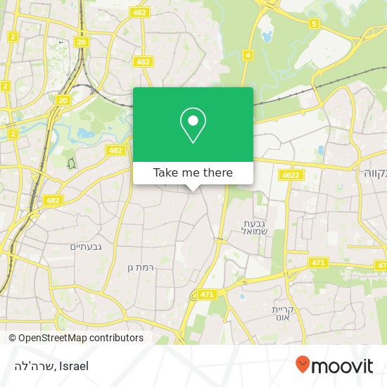 Карта שרה'לה, רבי עקיבא בני ברק, תל אביב, 51540