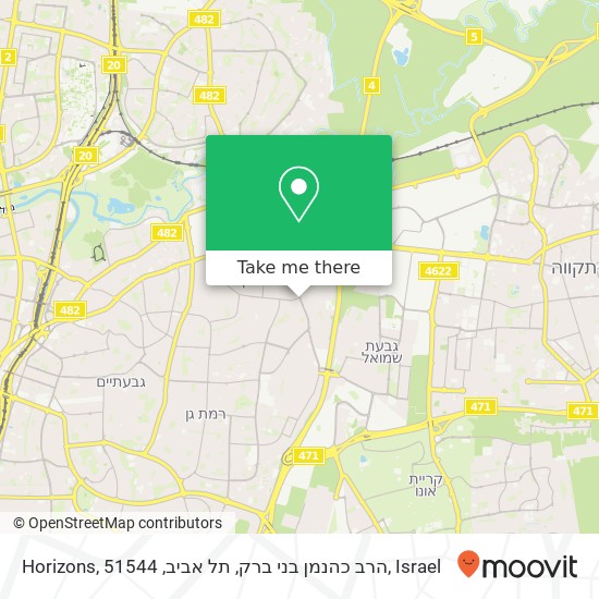 Карта Horizons, הרב כהנמן בני ברק, תל אביב, 51544