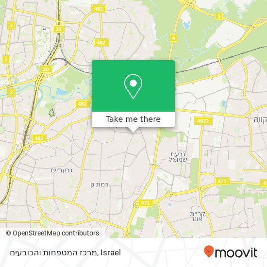 Карта מרכז המטפחות והכובעים, רבי עקיבא בני ברק, תל אביב, 51521