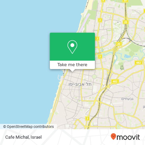 Карта Cafe Michal, מאיר דיזנגוף הצפון הישן-האזור הצפוני, תל אביב-יפו, 63115
