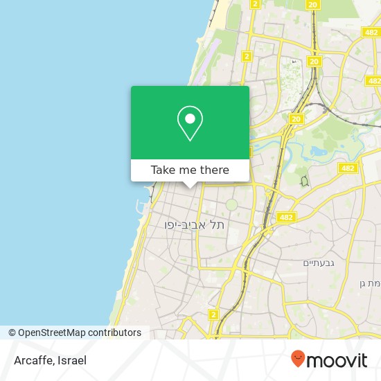 Карта Arcaffe, בזל תל אביב-יפו, תל אביב, 62744