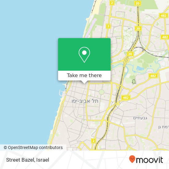 Street Bazel, אשתורי הפרחי תל אביב-יפו, תל אביב, 62743 map