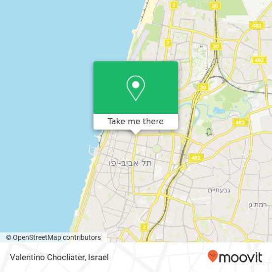 Карта Valentino Chocliater, אבן גבירול הצפון הישן-האזור הצפוני, תל אביב-יפו, 62037