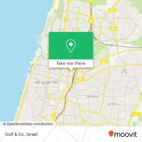 Golf & Co., ניסים אלוני 10 תל אביב-יפו, תל אביב, 62919 map