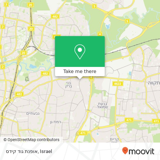 Карта אופנת גוד קידס, אהרונוביץ ראובן בני ברק, תל אביב, 51377