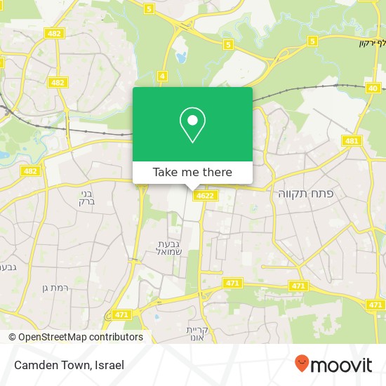 Camden Town, ברקת 4 פתח תקווה, 49517 map