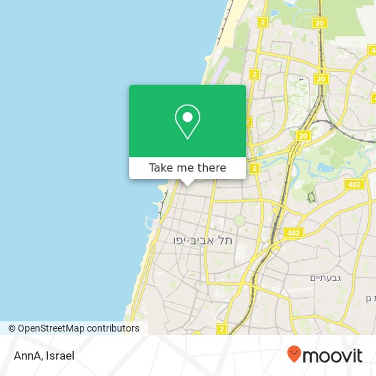 AnnA, מאיר דיזנגוף הצפון הישן-האזור הצפוני, תל אביב-יפו, 63117 map