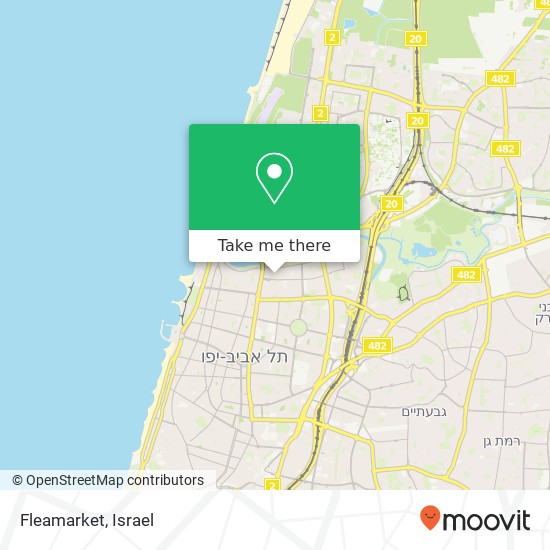 Карта Fleamarket, יוחנן הגדי 8 הצפון החדש-האזור הצפוני, תל אביב-יפו, 62269