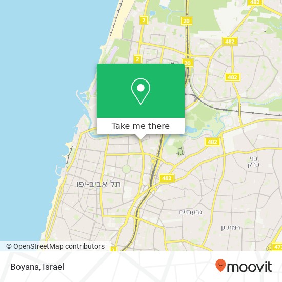 Карта Boyana, דרך נמיר מרדכי בבלי, תל אביב-יפו, 62507