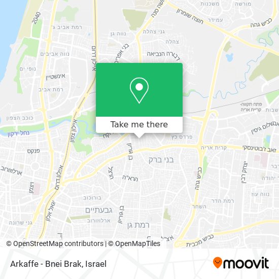 Arkaffe - Bnei Brak map