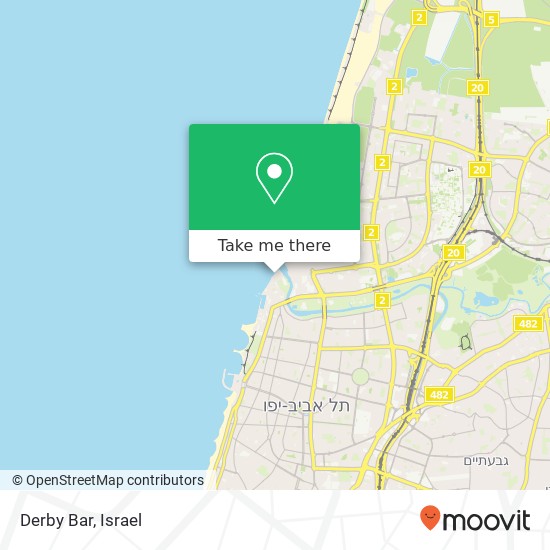 Карта Derby Bar, נמל תל אביב, תל אביב-יפו, 60000