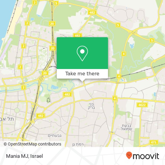 Карта Mania MJ, קניון איילון רמת גן, תל אביב, 52000