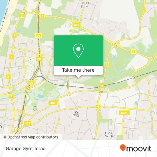 Карта Garage Gym, ראול ולנברג 2 עתידים, תל אביב-יפו, 60000
