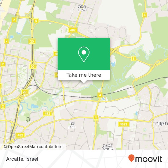 Карта Arcaffe, הברזל 21 תל אביב-יפו, תל אביב, 60000