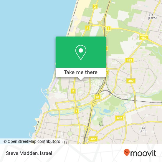 Карта Steve Madden, אלברט אינשטיין תל אביב-יפו, תל אביב, 60000