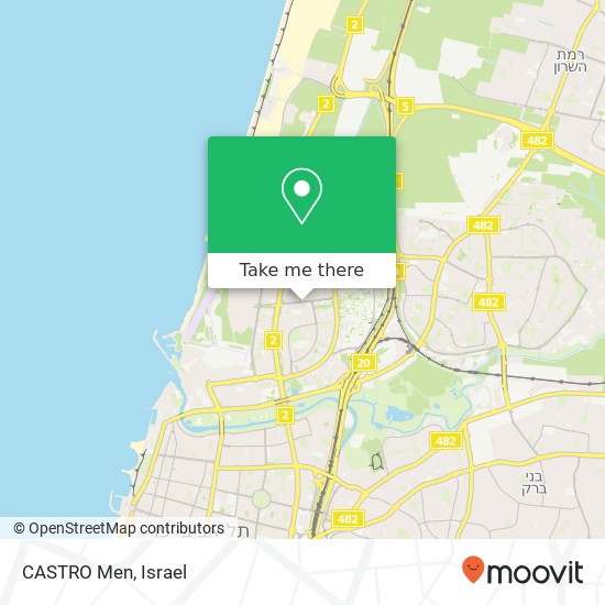 Карта CASTRO Men, אלברט אינשטיין תל אביב-יפו, תל אביב, 60000