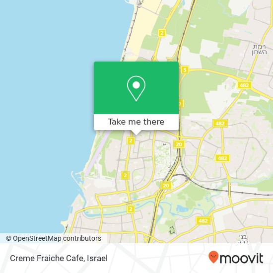 Карта Creme Fraiche Cafe, תל אביב-יפו, תל אביב, 60000