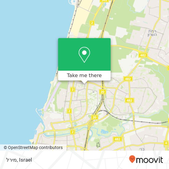 Карта מירל, אופנהיימר תל אביב-יפו, תל אביב, 69395