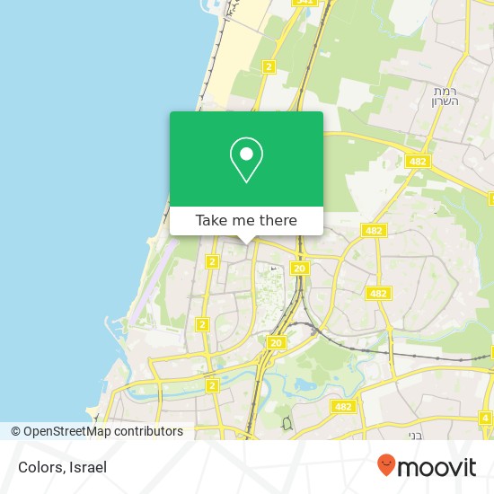 Карта Colors, אופנהיימר תל אביב-יפו, תל אביב, 69395