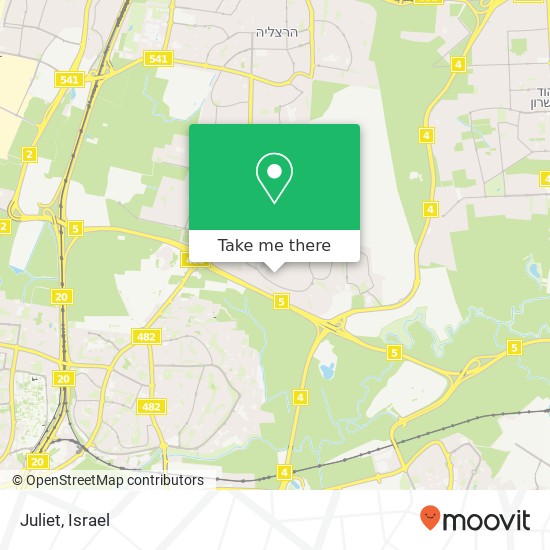 Juliet, התומר רמת השרון, תל אביב, 47256 map