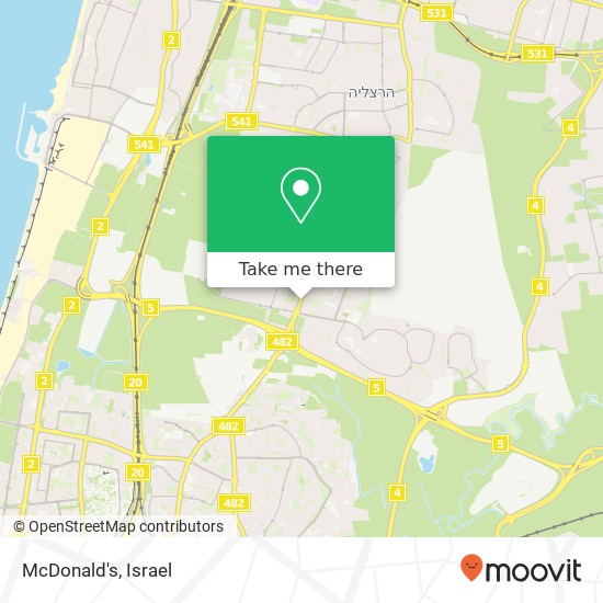 McDonald's, סוקולוב 18 רמת השרון, תל אביב, 47233 map