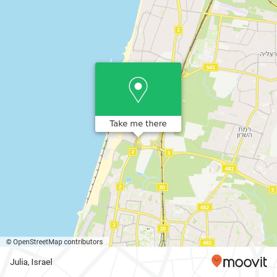 Карта Julia, דרך תל אביב גלילות, תל אביב-יפו, 60000