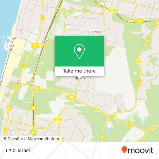 Карта סיליז, סוקולוב רמת השרון, תל אביב, 47236