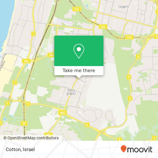 Cotton, יבנה הרצליה, תל אביב, 47201 map