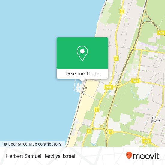 Herbert Samuel Herzliya, הרצליה, 46000 map