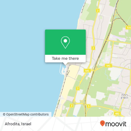 Afrodita, הרצליה, תל אביב, 46000 map