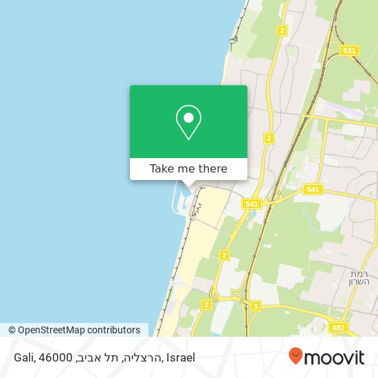 Карта Gali, הרצליה, תל אביב, 46000