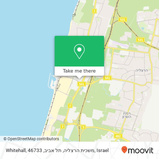 Whitehall, משכית הרצליה, תל אביב, 46733 map