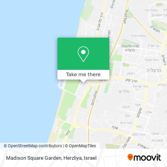 Madison Square Garden, Herzliya map