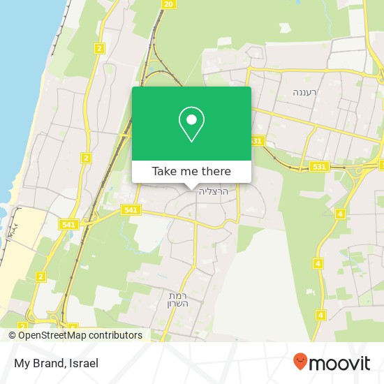 My Brand, סוקולוב הרצליה, תל אביב, 46497 map