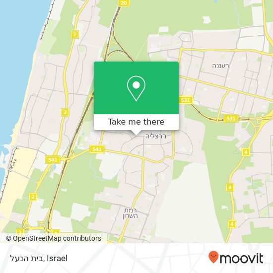 Карта בית הנעל, סוקולוב הרצליה, תל אביב, 46497