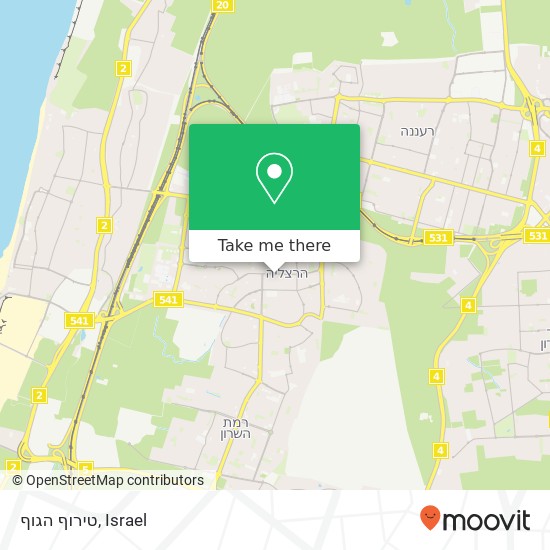 Карта טירוף הגוף, סוקולוב הרצליה, תל אביב, 46497