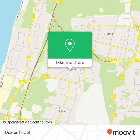 Карта Dexter, סוקולוב הרצליה, תל אביב, 46497
