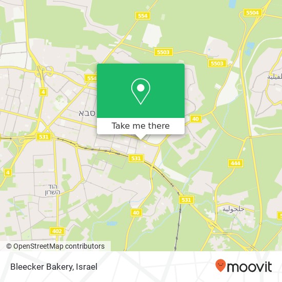 Bleecker Bakery, כפר סבא, 44000 map