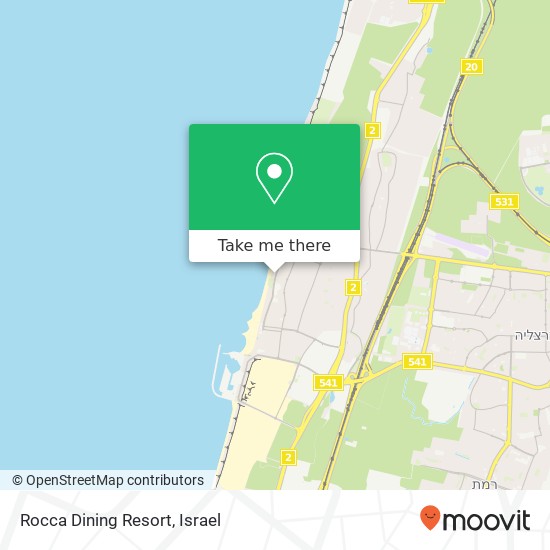 Rocca Dining Resort, רמת ים הרצליה, תל אביב, 46851 map