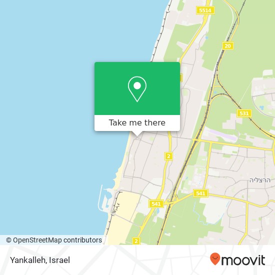 Yankalleh, כיכר דה שליט הרצליה, תל אביב, 46000 map