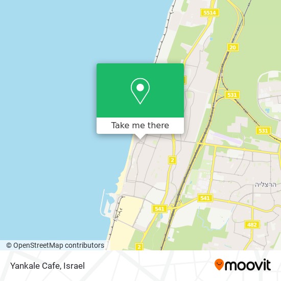 Yankale Cafe map