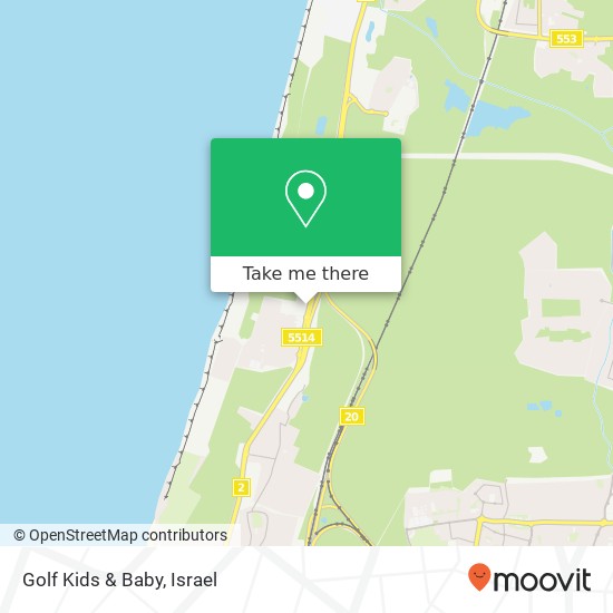 Карта Golf Kids & Baby, שפיים, השרון, 60990