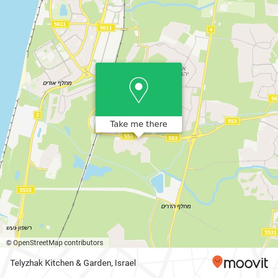 Карта Telyzhak Kitchen & Garden, תל יצחק, 45805