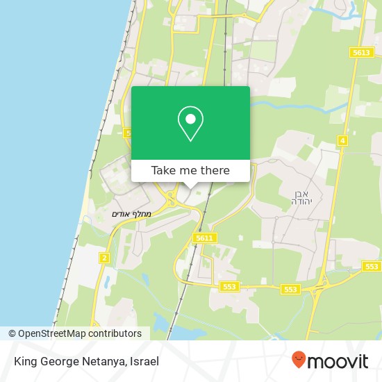 King George Netanya, אזור תעשייה ספיר, נתניה, 42000 map